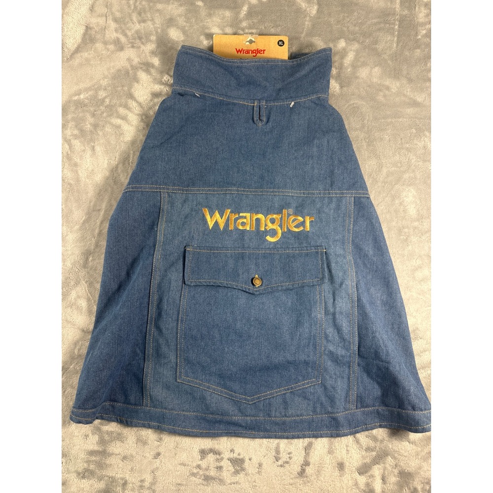 Wrangler Pet Apparel Denim Dog Jacket Vest Blue XL New With Tags